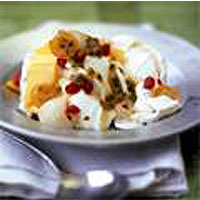 Tropical fruit Pavlova