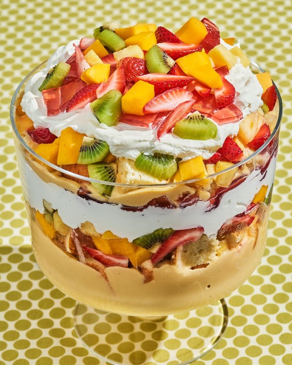 Tropical fruit trifle