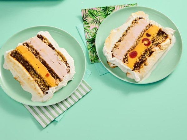 Tropical ice cream terrine 