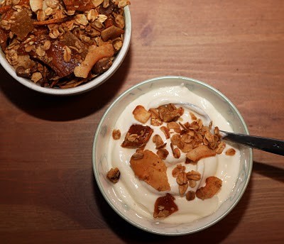 Tropical mango coconut granola
