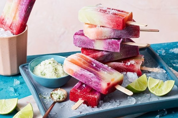Tropical margarita pops