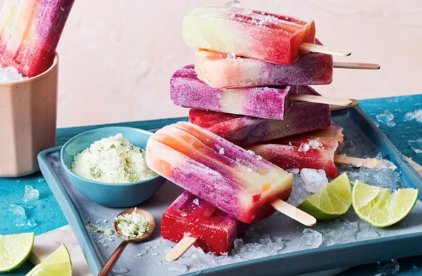 Tropical margarita pops