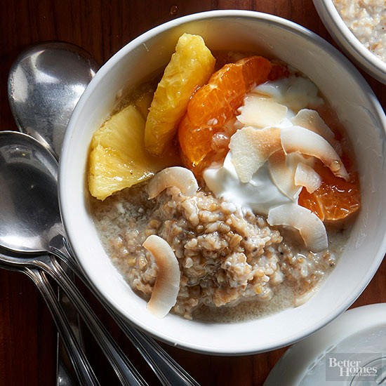Tropical slow cooker oatmeal