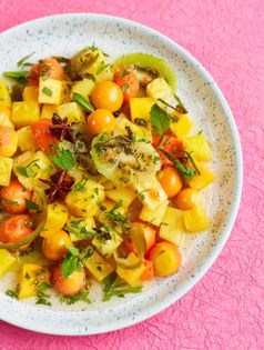 Tropical spiced fruit salad