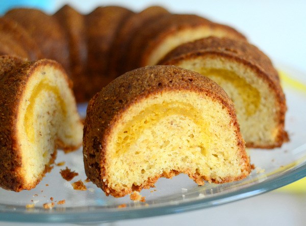 Tropical swirl banana bundt cake