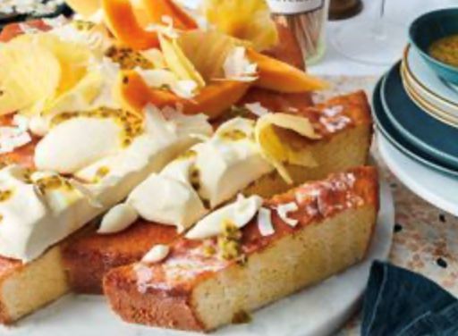 Tropical tres leches cake (three milk cake)