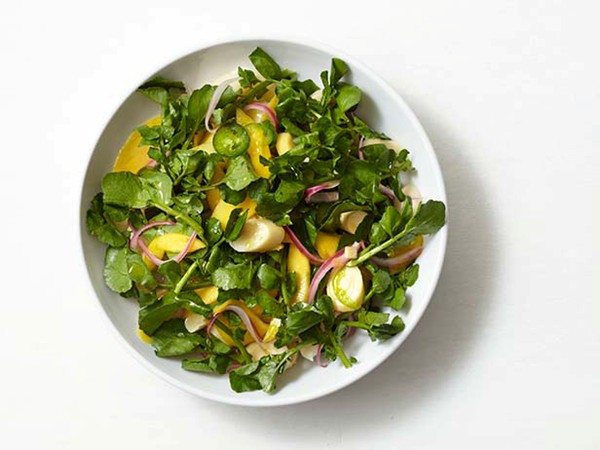 Tropical watercress salad