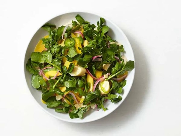 Tropical watercress salad