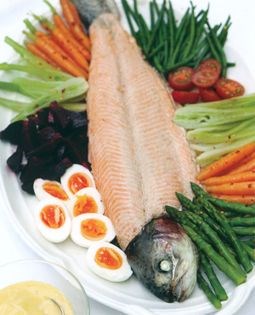 Trout aïoli garni