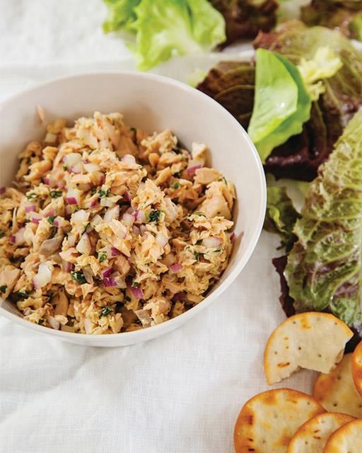 Trout and mustard dip