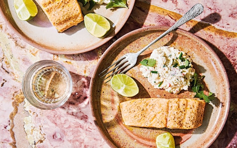 Trout fillets with creamy chilli crab