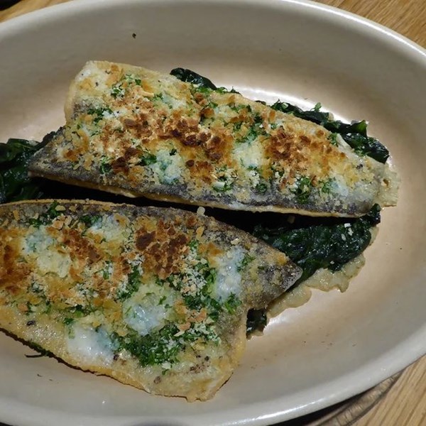 Trout on a bed of spinach (Les truites aux épinards à la Limousine)