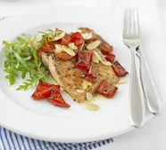 Trout with almonds & red pepper