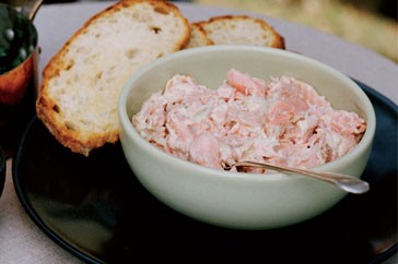 Trout with apple aioli and toasts