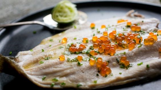 Trout with chive butter