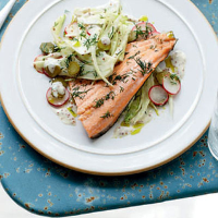 Trout with dill and Scandi slaw