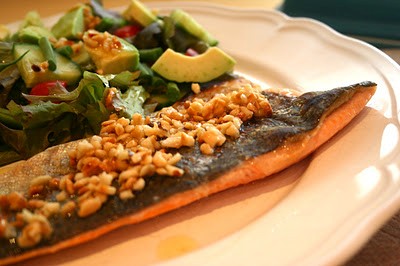 Trout with roasted hazelnut butter 
