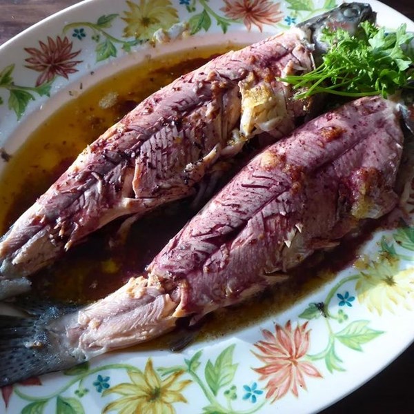 Trout with wine and butter (La truite Féterne)