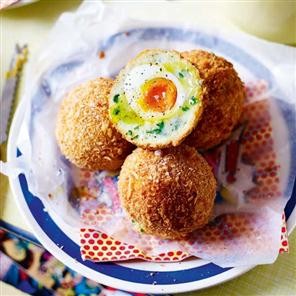 Truffle and Parmesan potato Scotch eggs