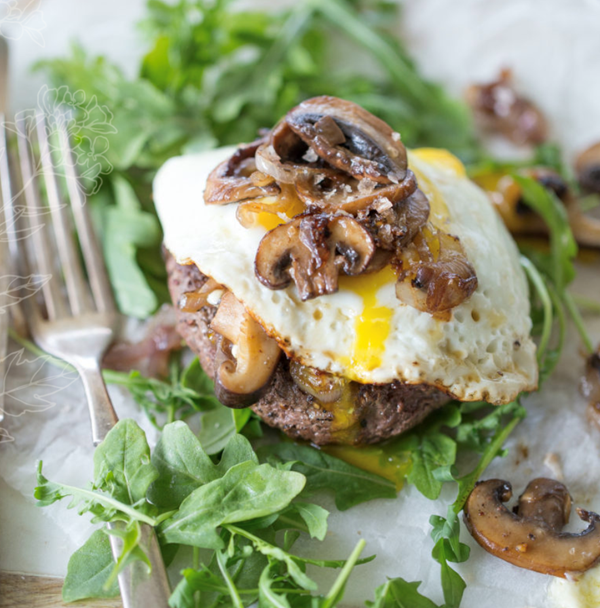 Truffle mushroom burgers