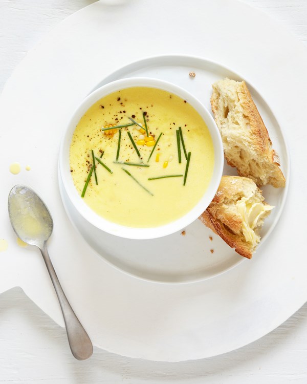 Truffled corn soup