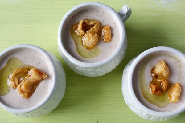 Truffled hazelnut and potato soup (Haselnussuppe)