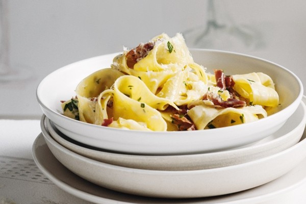 Truffled pappardelle carbonara