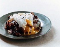 Truffled toast with radicchio and egg