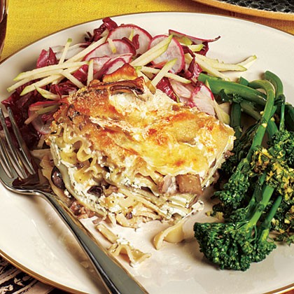 Truffled wild mushroom lasagna