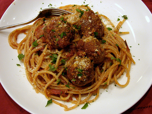 Truly tender meatballs in rich tomato sauce