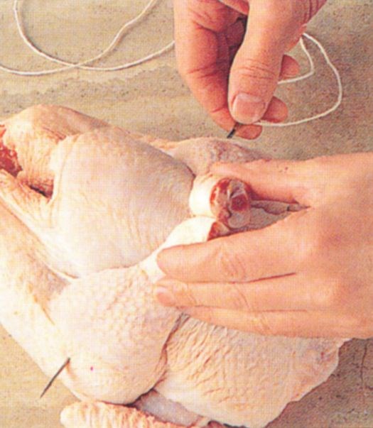 Trussing large birds