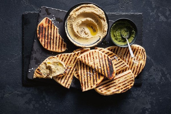 Tuerong Farm sourdough flatbreads, cod roe and dill [Dave Verheul]