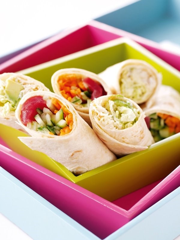 Tuna and crab and avocado wraps