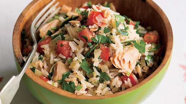 Tuna and herb rice