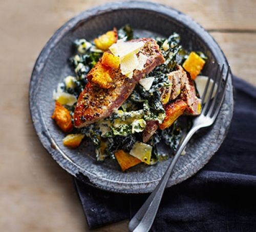 Tuna Caesar with anchovies & cavolo nero 