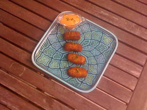 Tuna croquettas with smoked paprika aioli