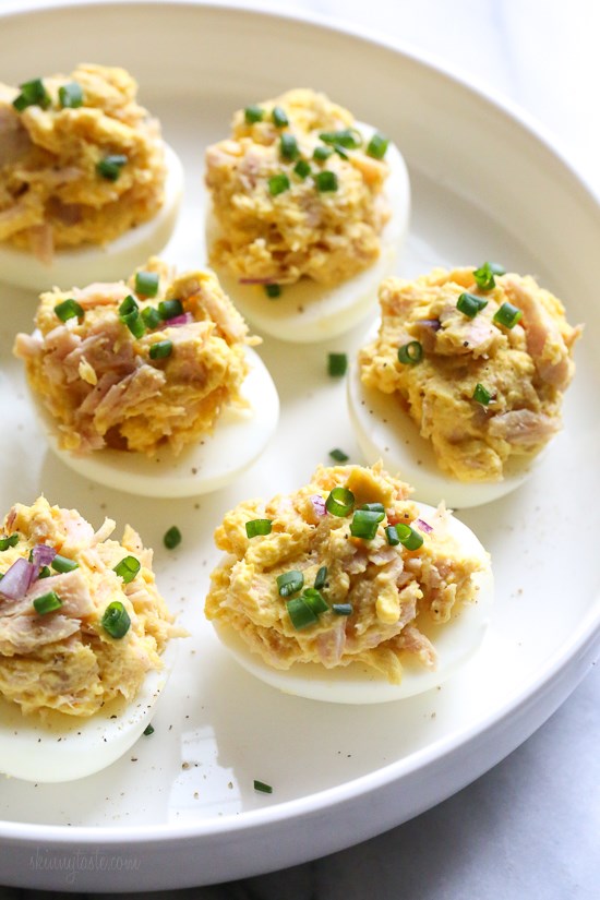 Tuna deviled eggs