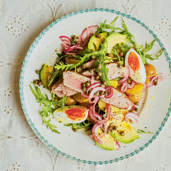 Tuna, egg and caper salad