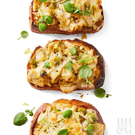 Tuna melts with olives & lemon