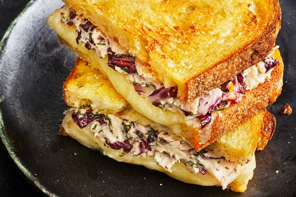 Tuna melts with pickled chicories