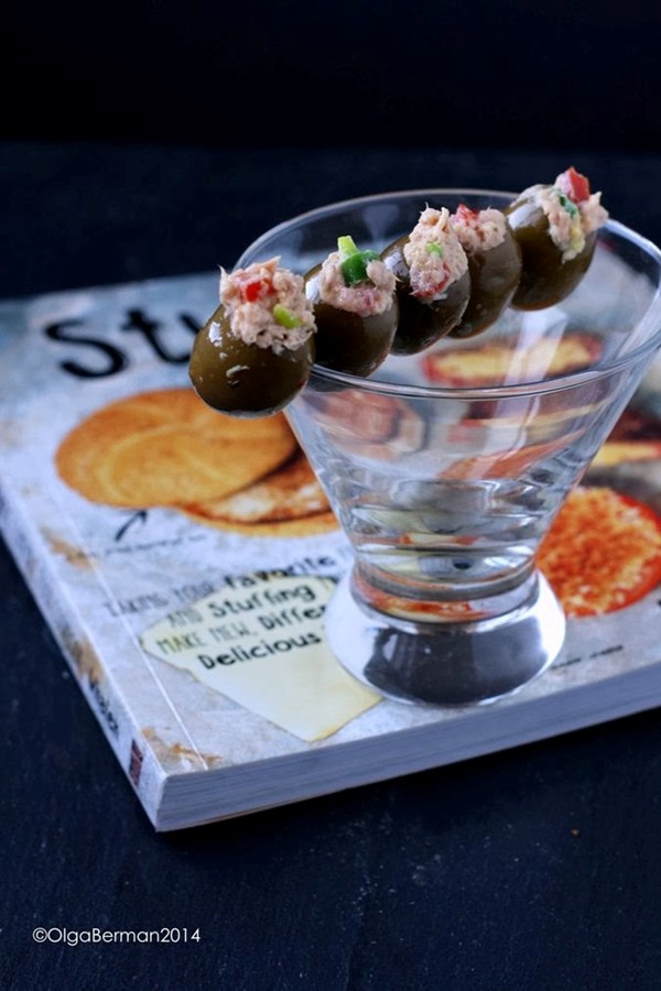 Tuna Niçoise stuffed olives