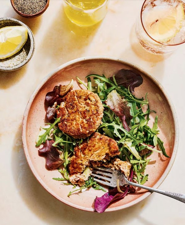 Tuna patties with lemon zest and spring onions (Polpette di tonno con scorza di limone)