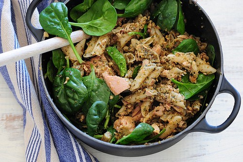 Tuna pesto pasta