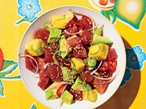 Tuna poke with mango and avocado
