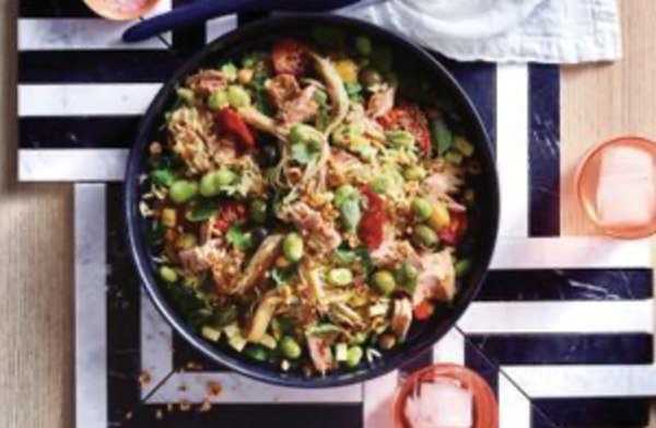 Tuna, risoni and olive salad