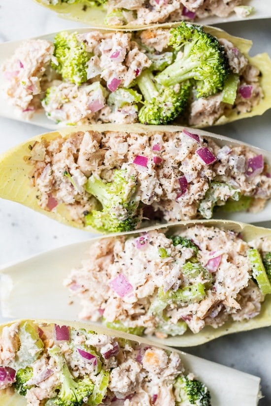 Tuna salad endive wraps