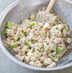 Tuna salad with apple, walnuts, and tarragon