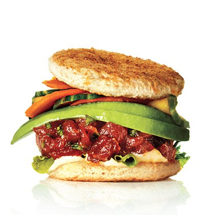 Tuna tartare sliders with wasabi mayo