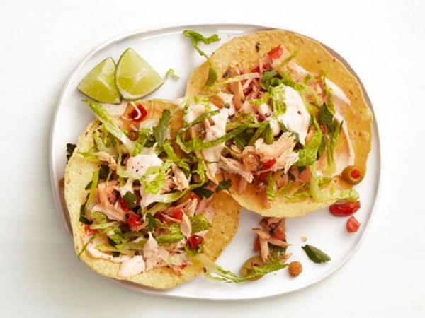 Tuna tostadas with chile mayonnaise