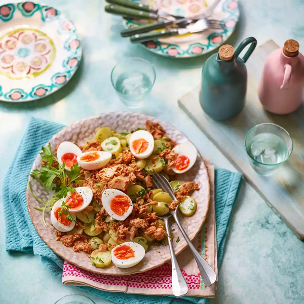Tunisian-inspired tinned tuna salad with potatoes and preserved lemons
